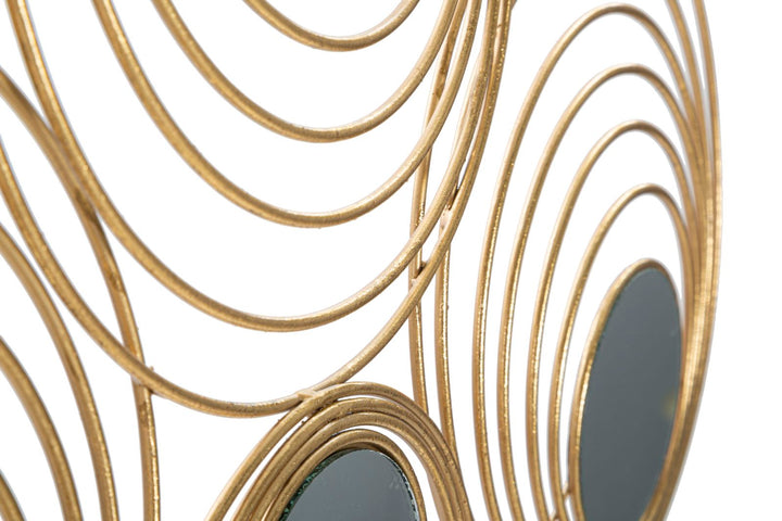 Runde goldene Wandspiegel (moderne Dekoration)