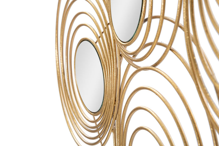 Runde goldene Wandspiegel (moderne Dekoration)