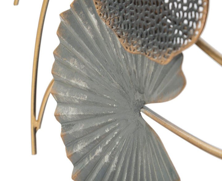 Metall Lily Leaf Wanddekoration