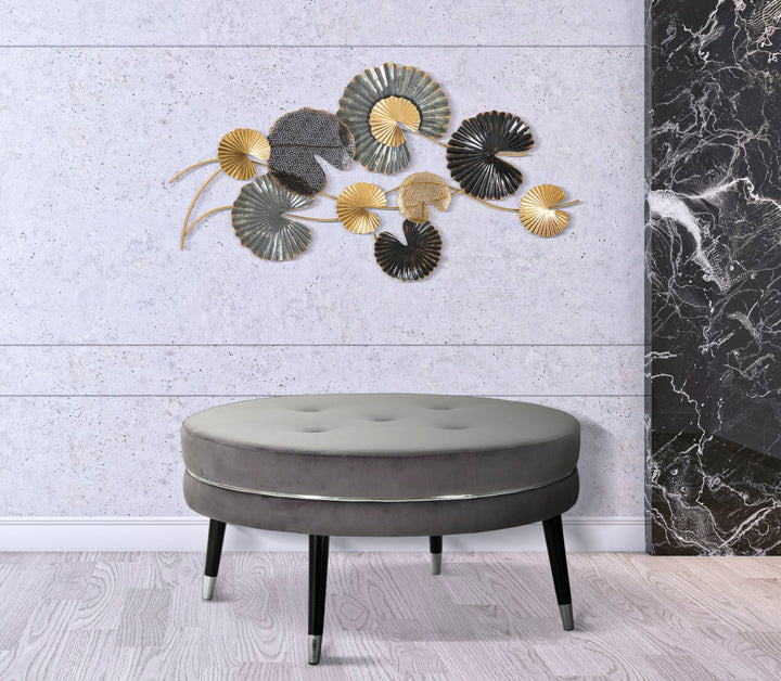 Metall Lily Leaf Wanddekoration