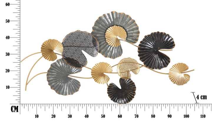 Metall Lily Leaf Wanddekoration