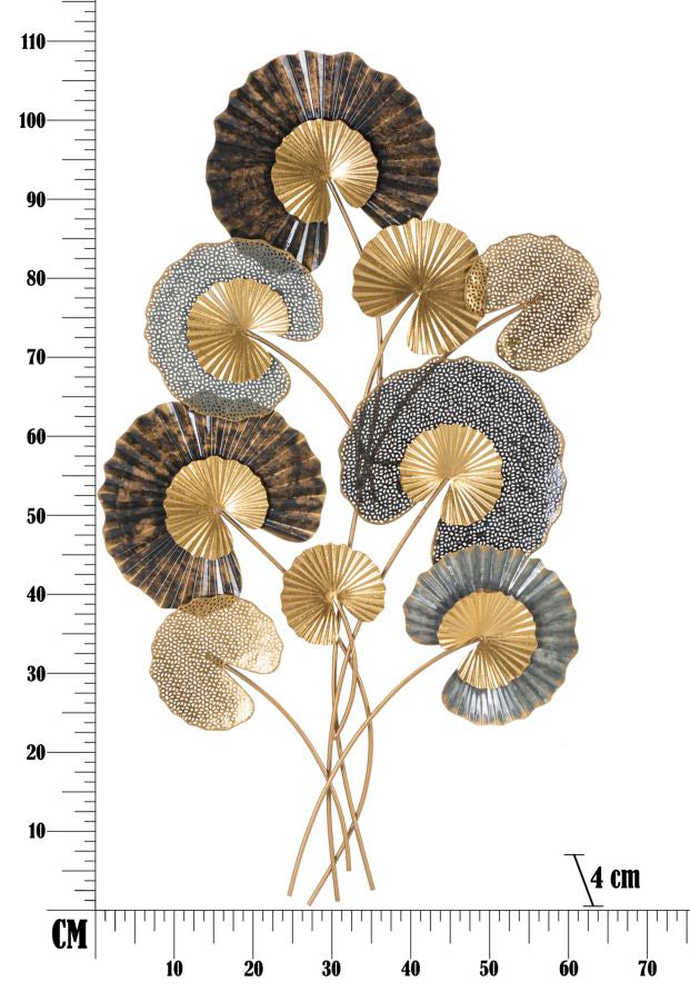 Metall Lily Leaf Bouquet Wanddekoration
