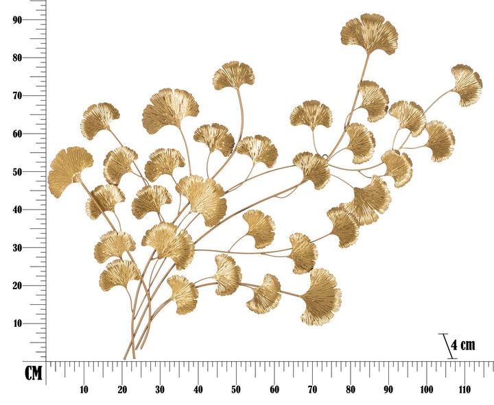 Gold Floating Leaves Wanddekoration (Moderne Skulptur)