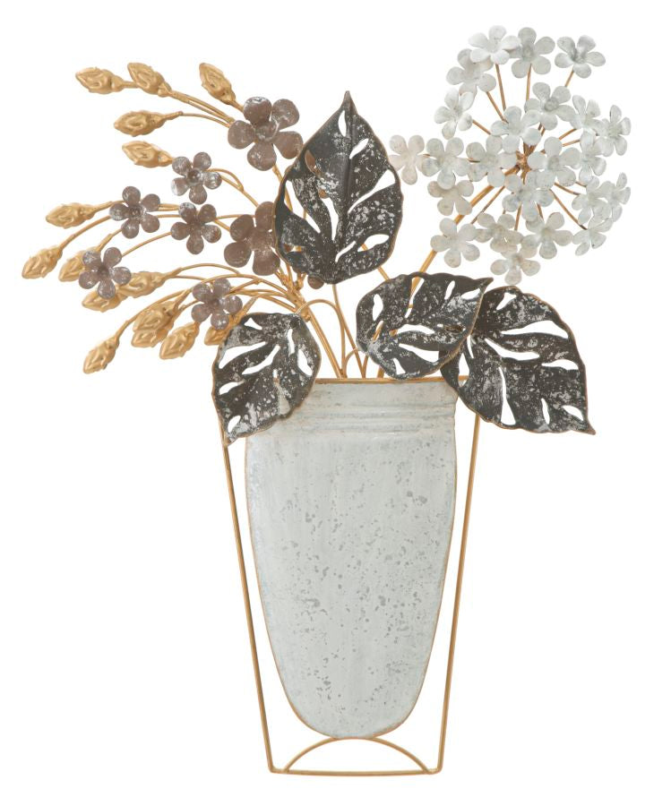 Vase mit Metallblumen (Moderne Dekoration)