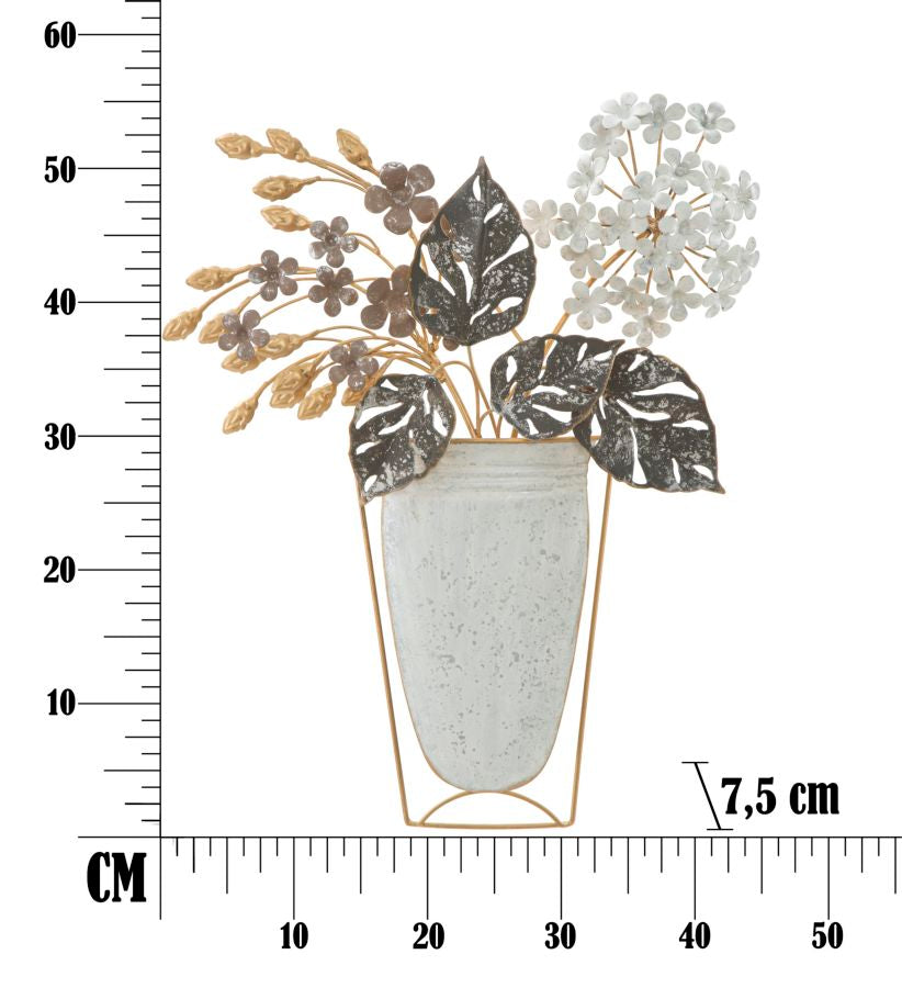 Vase mit Metallblumen (Moderne Dekoration)