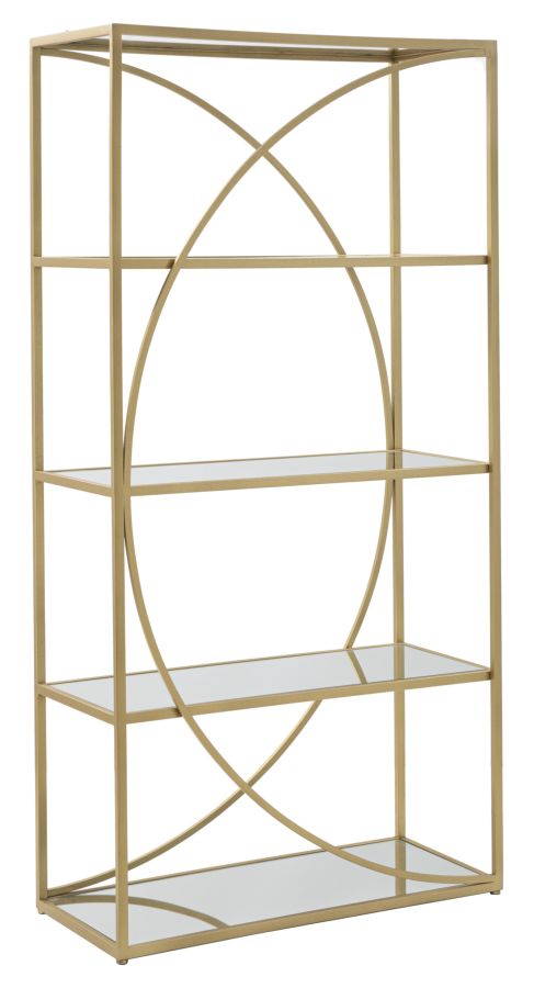 Gold Metall Buecherregal Glamy Moderne Vitrine