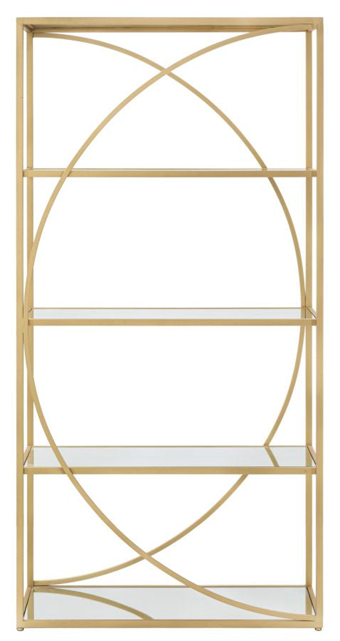 Gold Metall Buecherregal Glamy Moderne Vitrine