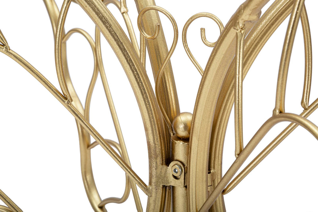 Schmetterling Goldener Konsolentisch aus Metall und Glas