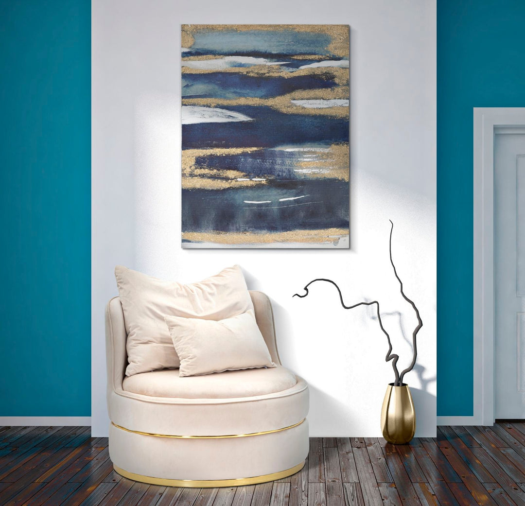 Modernes blaues Meer Gemälde (Wanddekoration)