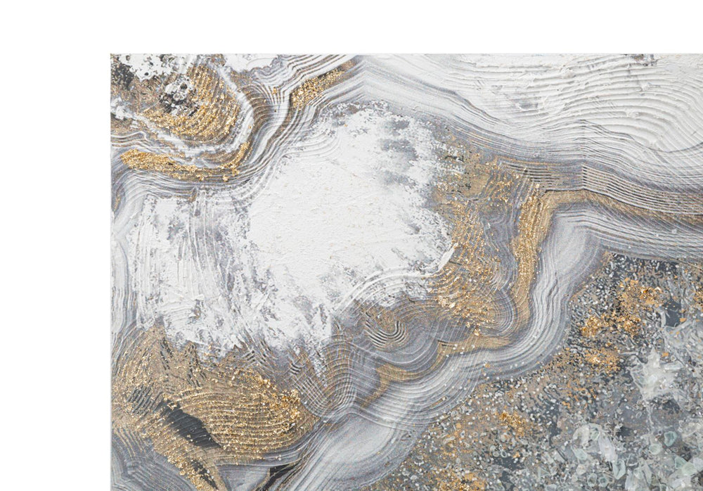Grau & Gold Marmor Wandbild (Wanddekoration)