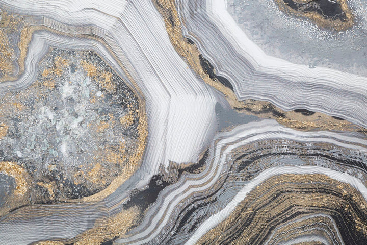 Grau & Gold Marmor Wandbild (Wanddekoration)