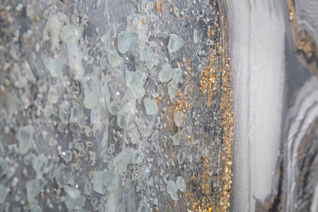 Grau & Gold Marmor Wandbild (Wanddekoration)
