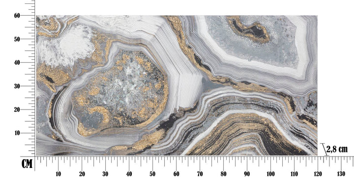 Grau & Gold Marmor Wandbild (Wanddekoration)