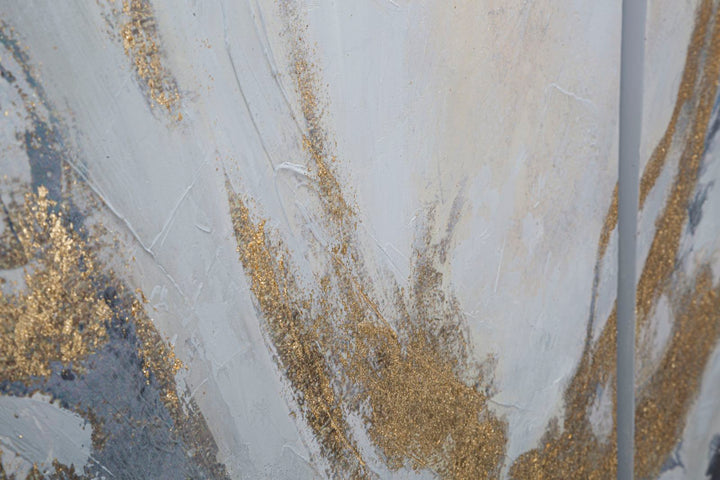 Fototapete aus Gold und grauem Marmor 3er Set