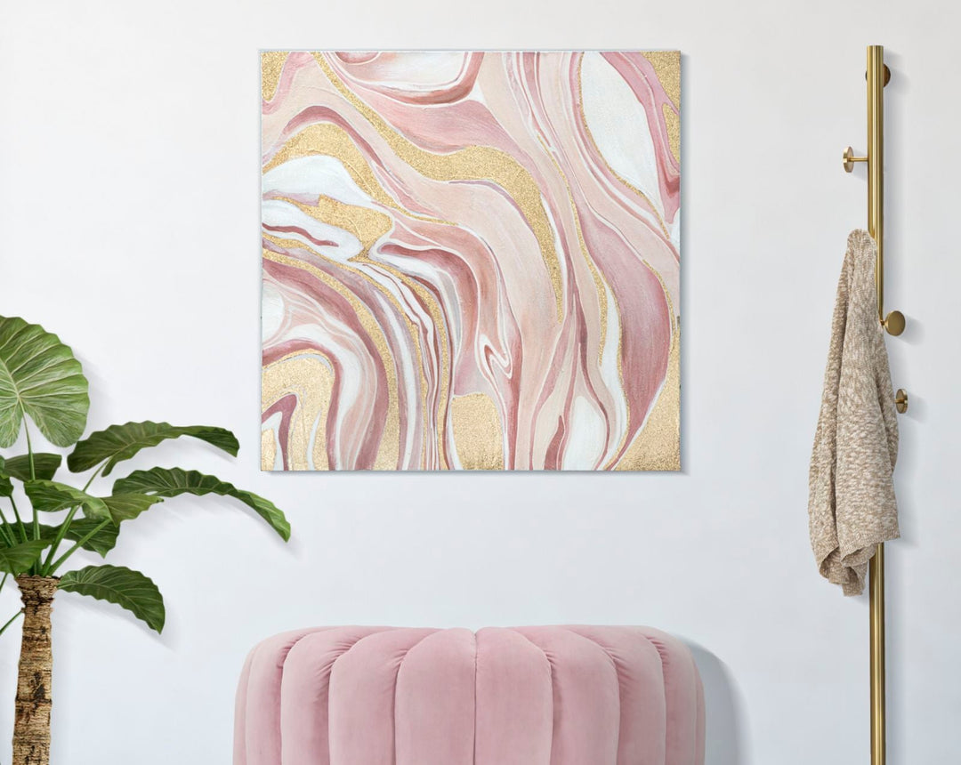 Fototapete Gold & Rosa Marmor
