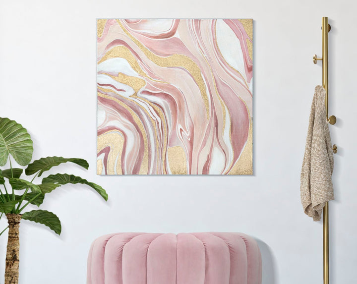 Fototapete Gold & Rosa Marmor