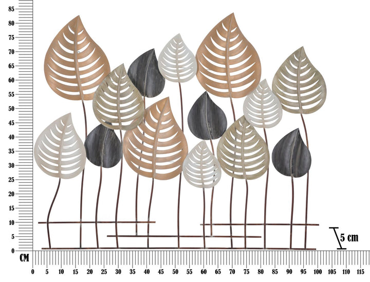 Metall-Blatt-Muster Wanddekoration
