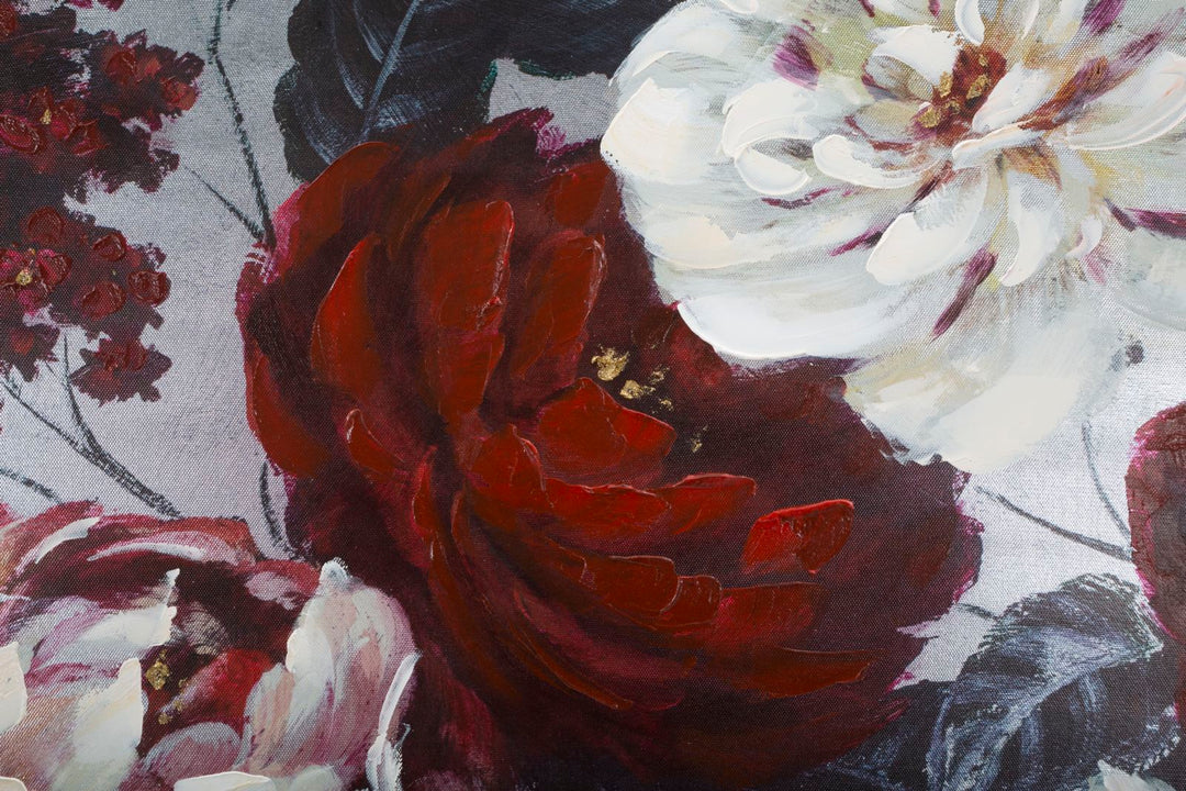 Weiße und rote Rosenmalerei