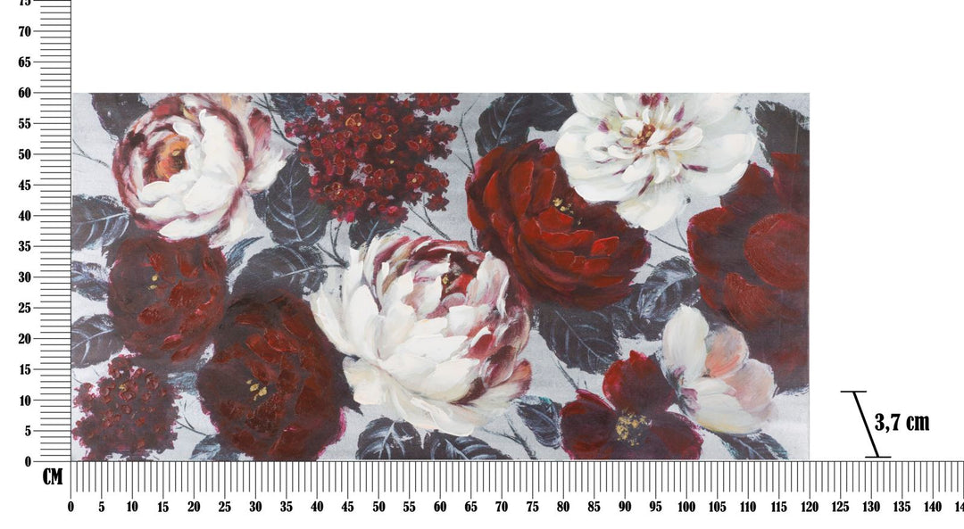 Weiße und rote Rosenmalerei