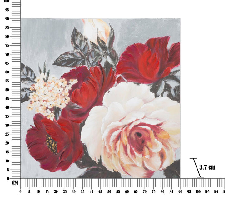 Weiße und rote Rosenmalerei