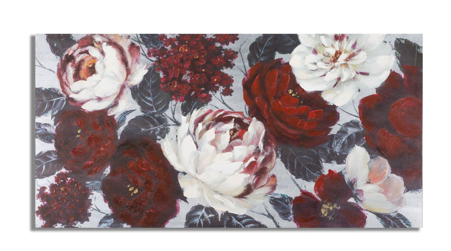 Weiße und rote Rosenmalerei