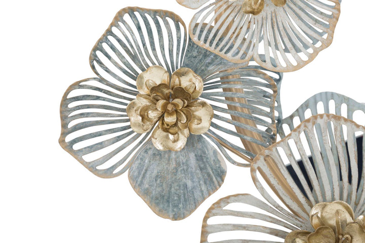 Metall Floral Runder Wandspiegel