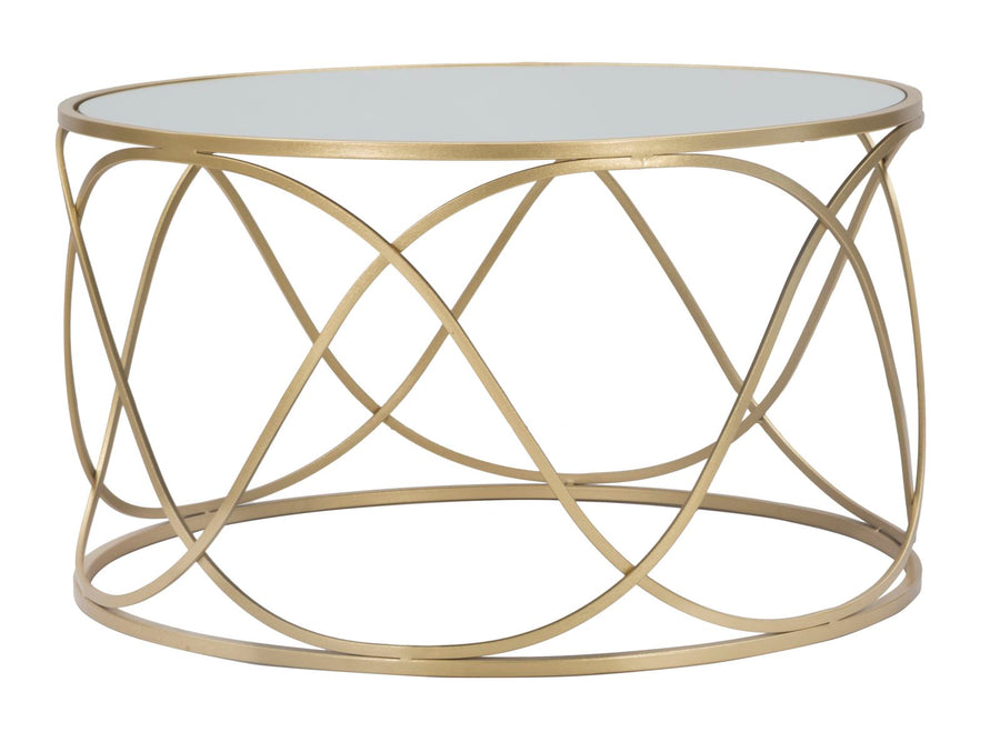 Glas Couchtisch Mit Goldbasis Lury Moderner Wohnzimmertisch