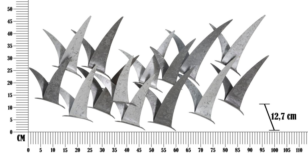 Fliegende Vögel Wanddekoration aus Metall