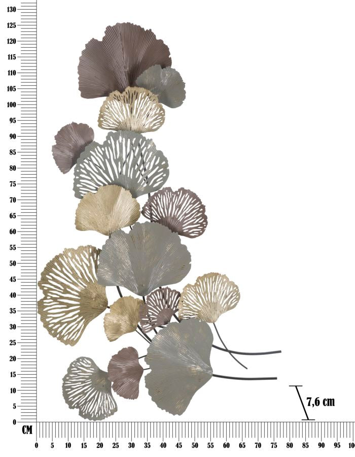 Metall-Blatt-Bouquet Wanddekoration