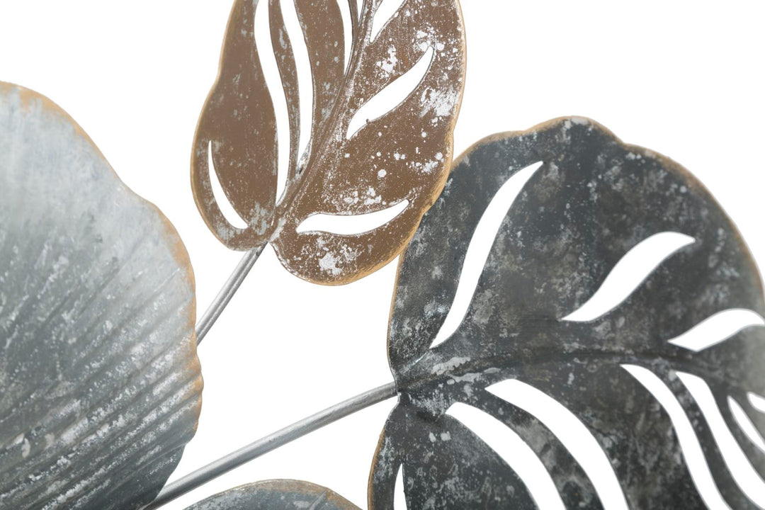 Metall Blumen und Blattmuster Wanddekoration
