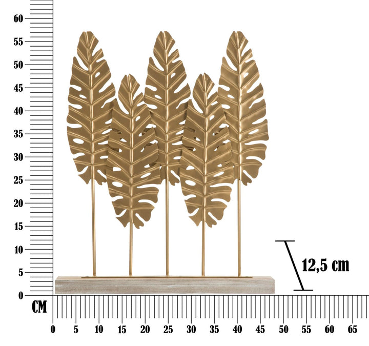 Golden Palm Leaf Dekoration (Moderne Skulptur)