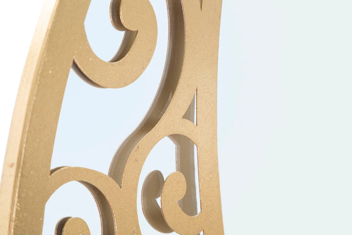 Gold Metall Rund Mondmuster Wandspiegel