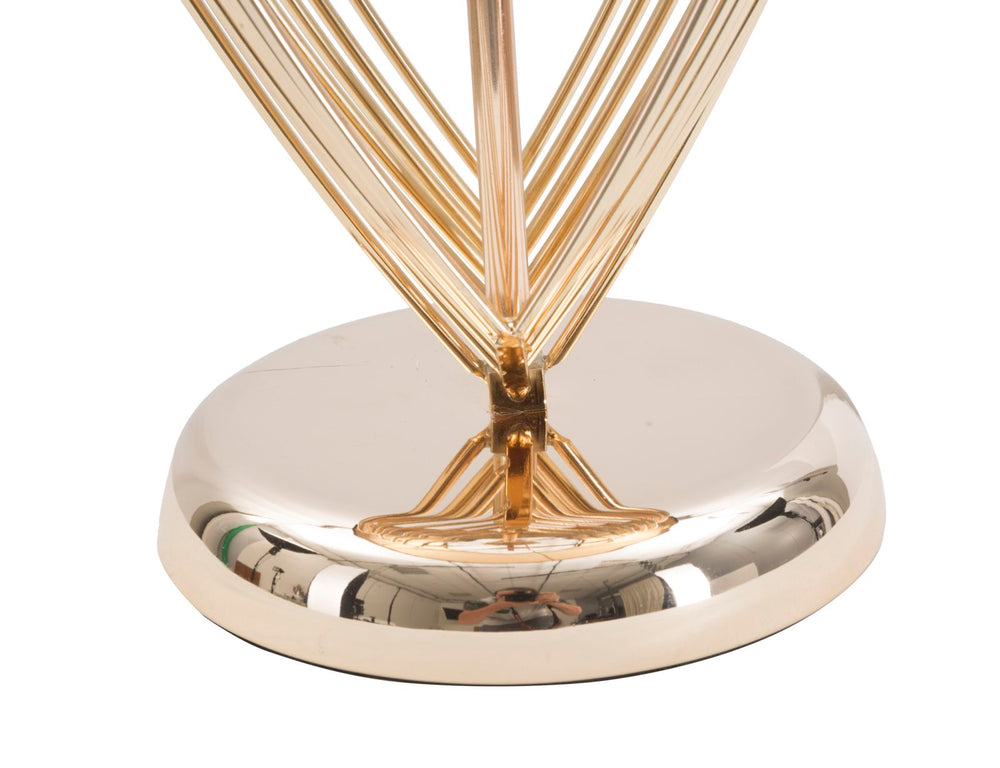 Goldfarbene und schwarze Metall-Tischlampe