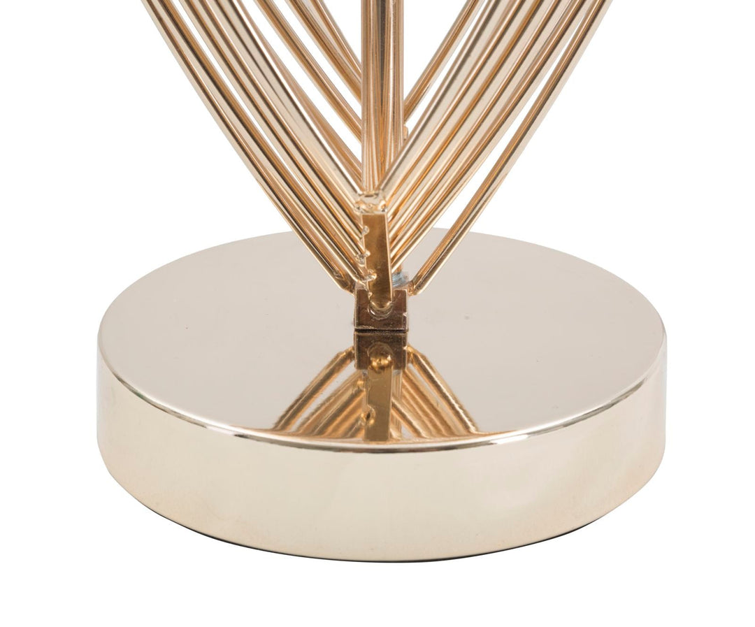 Goldfarbene und schwarze Metall-Tischlampe