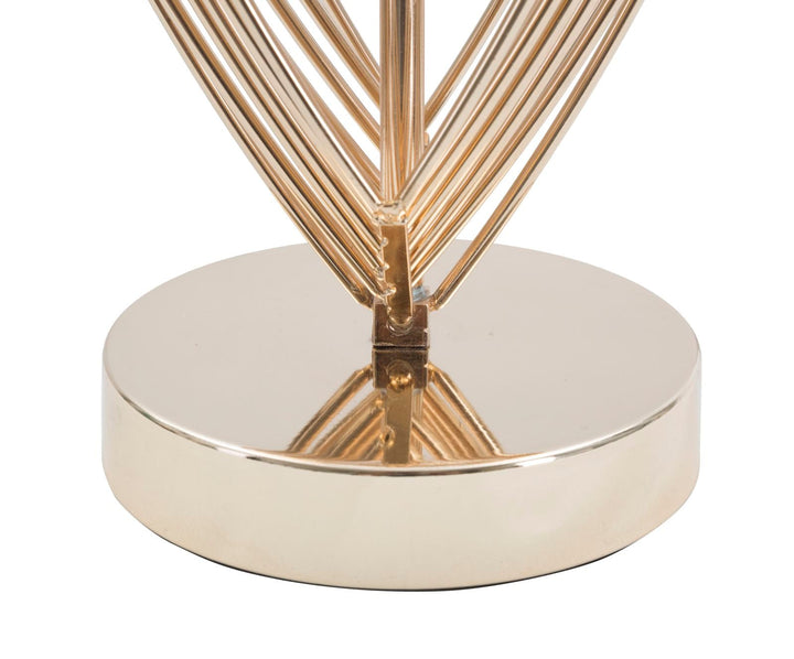 Goldfarbene und schwarze Metall-Tischlampe