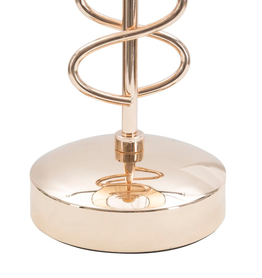 Goldfarbene und schwarze Metall-Tischlampe
