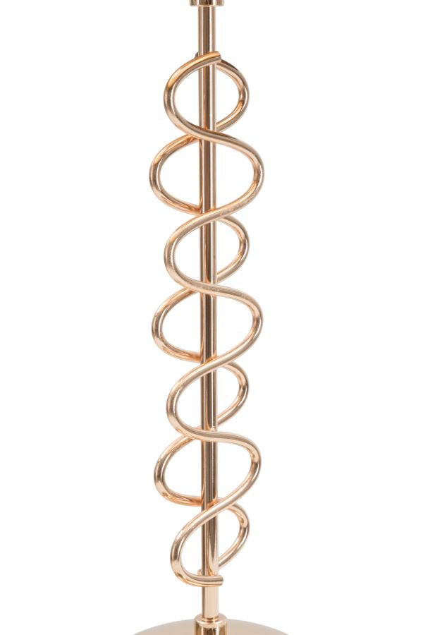 Goldfarbene und schwarze Metall-Tischlampe