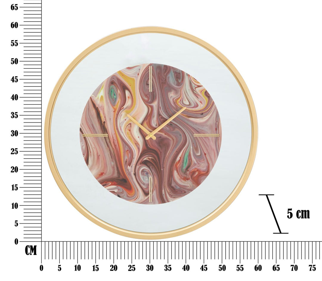Wanduhr mit Marmormuster