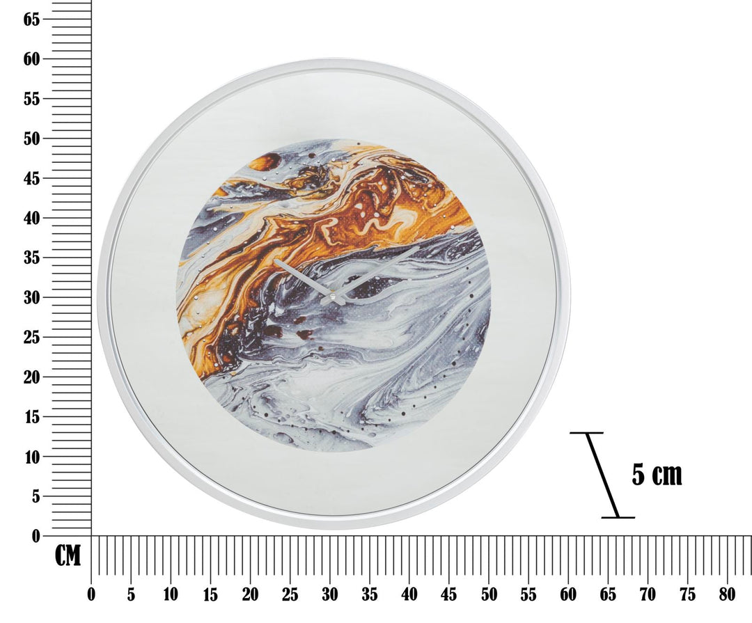 Wanduhr mit Marmormuster