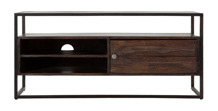 Holz TV Board Mit Metallrahmen Burn Lowboard