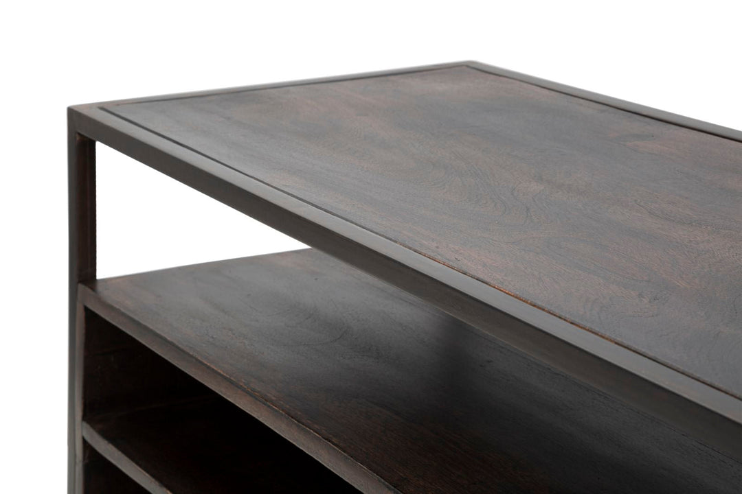 Holz TV Board Mit Metallrahmen Burn Lowboard