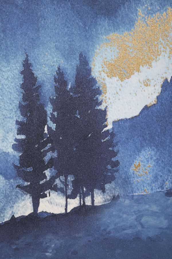 Blaue Berge Abstrakte Malerei