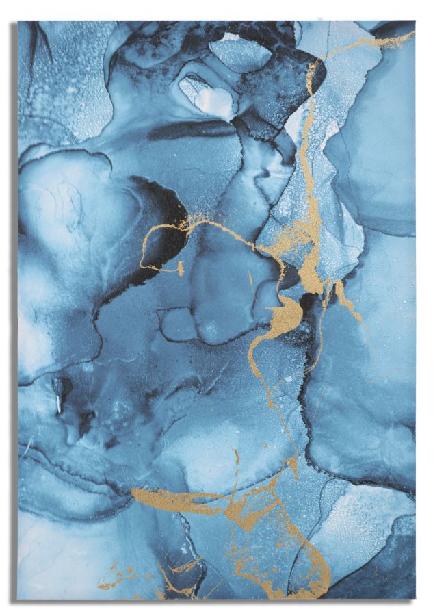 Blauer Marmor Wandgemälde