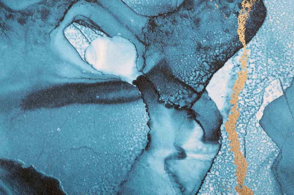 Blauer Marmor Wandgemälde