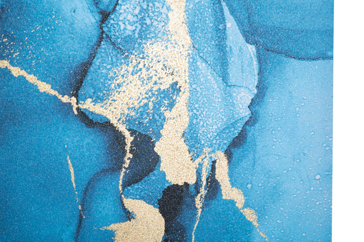 Blauer Marmor Wandgemälde