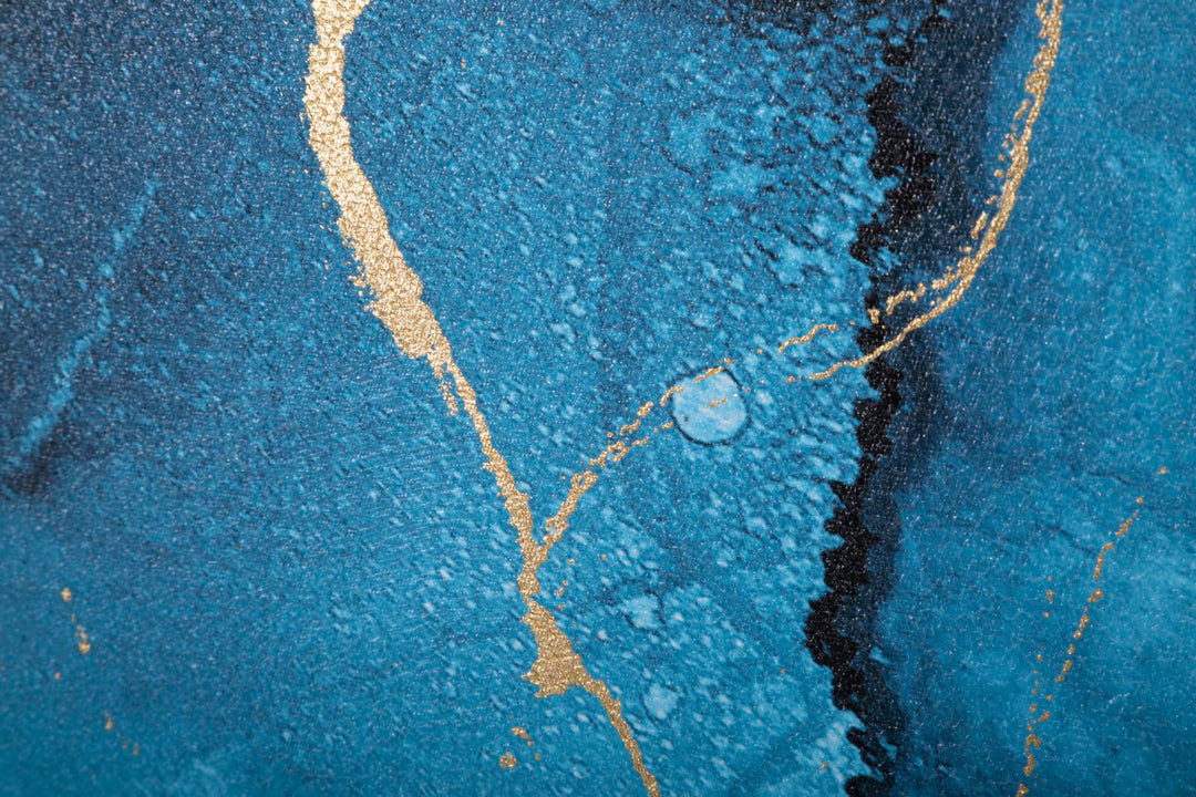 Blauer Marmor Wandgemälde
