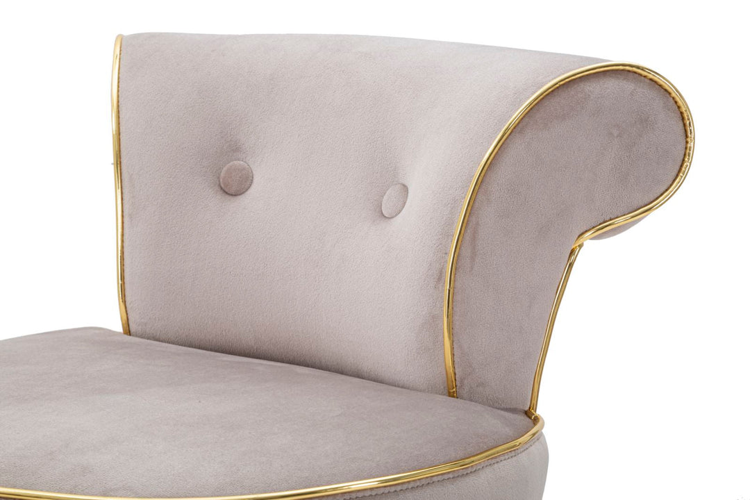 Grau Samt Barhocker Mit Goldbeinen Luxy Counter Chair