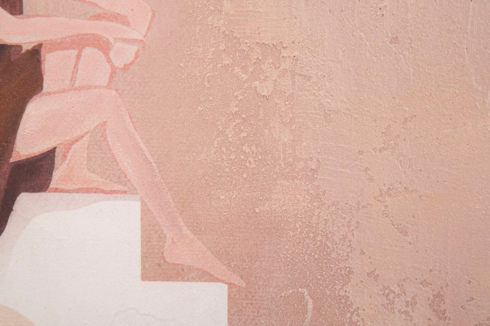 Frauen auf Treppen Braun Abstrakt Bohemian Modern Gemälde