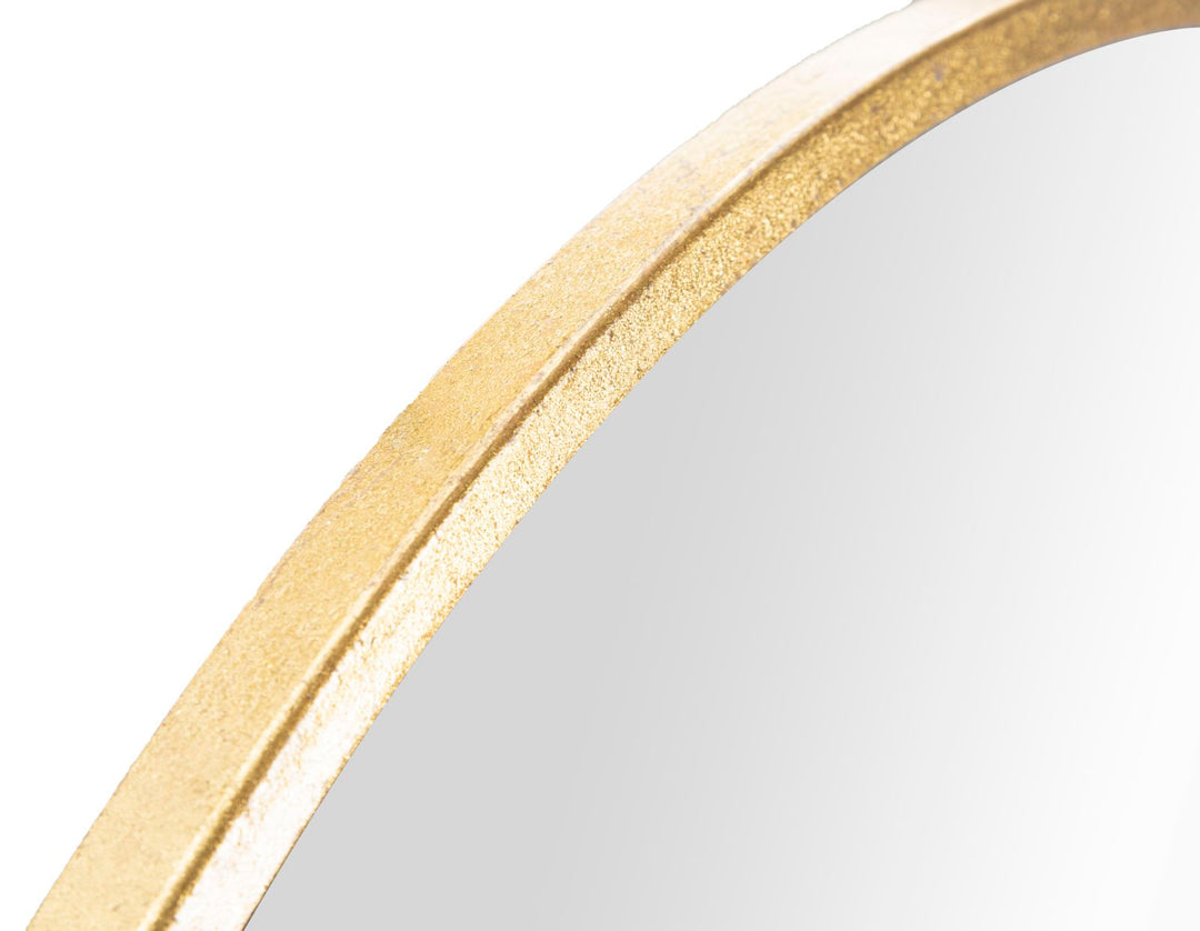 Gold Metall Rund Wandspiegel