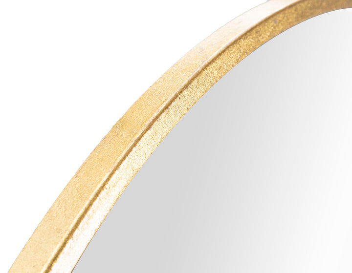 Gold Metall Rund Wandspiegel